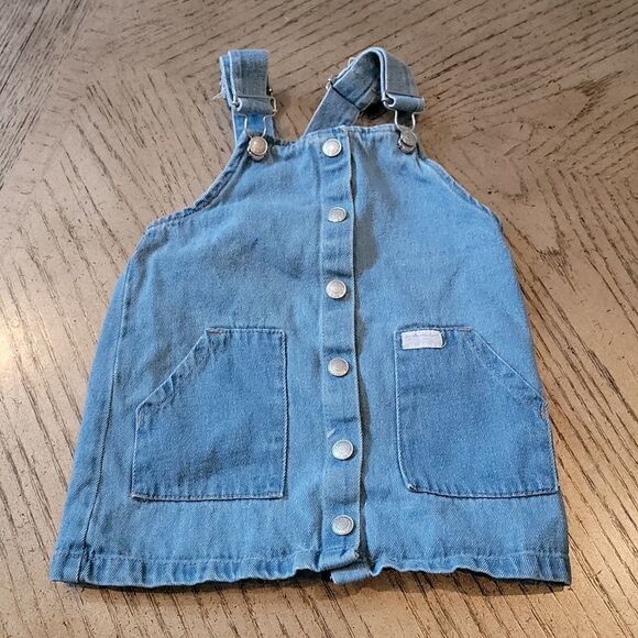2T 7 for all mankind denim jumper Dress 💙 - Picture 1 of 4